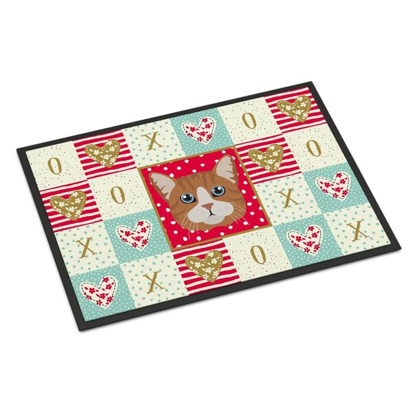 Carolines Treasures 18 x 27 in. Manx Cat Love Indoor or Outdoor Mat CK5132MAT - main